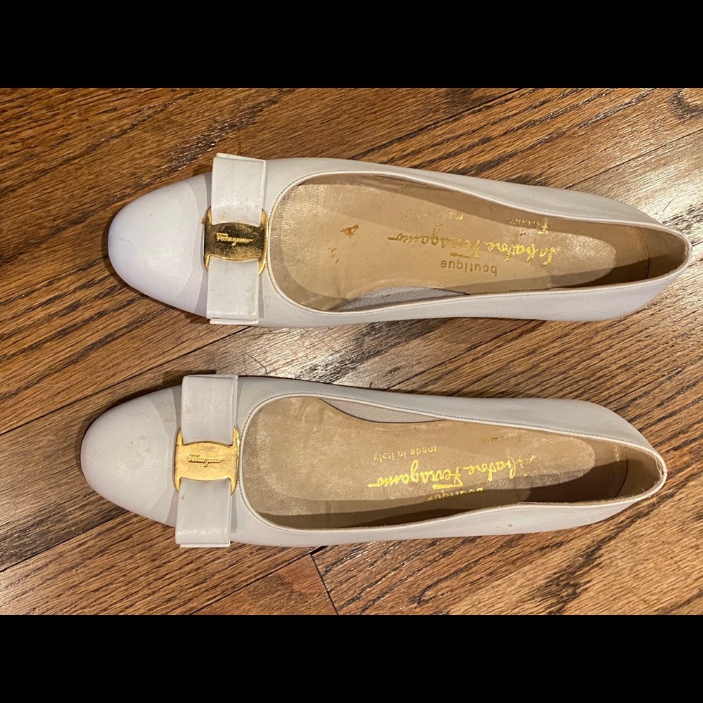 Vintage 70s Salvatore Ferragamo Ballet Flats